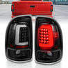 ANZO 1997-2004 Dodge Dakota LED Taillights Black Housing Clear Lens Pair ANZO