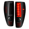 ANZO 2004-2012 Chevrolet Colorado/ GMC Canyon LED Tail Lights w/ Light Bar Black Housing Smoke Lens ANZO