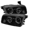 Spyder Dodge Charger 06-10 Projector Headlights Halogen- LED Halo LED Blk Smke PRO-YD-DCH05-LED-BSM SPYDER
