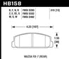 Hawk 86-95 Mazda RX-7 Performance Ceramic Street Rear Brake Pads Hawk Performance