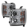 Spyder Chevy Silverado 2014-16 2500 HD Projector Headlights Light Bar DRL Chrm PRO-YD-CSHD14-LBDRL-C SPYDER