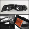 Xtune Ford MUStang 99-04 OEM Amber Headlights Black HD-JH-FM99-AM-BK SPYDER