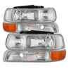 xTune Chevy Silverado 1500 99-02 OEM Style Headlights w/ Bumper Lights - Chrome HD-JH-CSIL99-OE-SET SPYDER