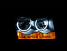 ANZO 2005-2010 Chrysler 300 Crystal Headlights w/ Halo Black (CCFL) ANZO
