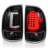 ANZO 1997-2004 Dodge Dakota LED Taillights Black Housing Clear Lens Pair ANZO