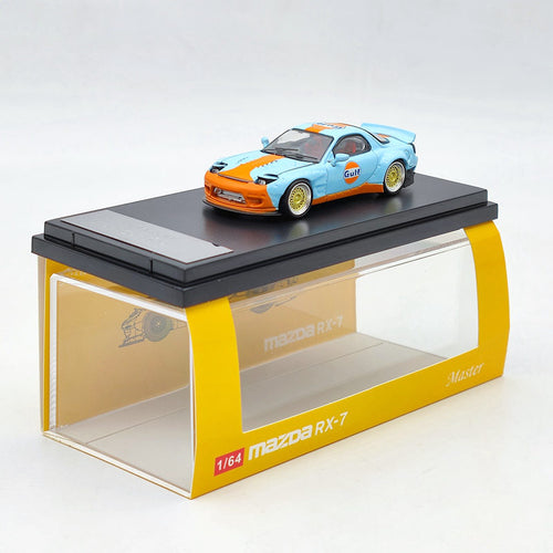 Master 1:64 Mazda RX-7/RX7 FD3S Gulf Diecast Models Toys Car Collection  Gifts (Color:Gulf)