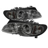 Spyder BMW E46 3-Series 02-05 4DR Projector Headlights 1PC LED Halo Smke PRO-YD-BMWE4602-4D-AM-SM SPYDER