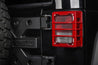 Rugged Ridge 07-18 Jeep Wrangler JK Red Elite Tail Light Guards Rugged Ridge