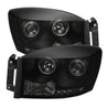 Spyder Dodge Ram 1500 06-08 06-09 Projector Headlights LED Halo LED Blk Smke PRO-YD-DR06-HL-BSM SPYDER