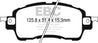 EBC 2016 Scion IA 1.5L Yellowstuff Front Brake Pads EBC