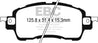 EBC 2016 Scion iA 1.5L Ultimax2 Front Brake Pads EBC