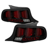 Spyder 10-12 Ford Mustang Red Light Bar LED Sequential Tail Lights - Blk ALT-YD-FM10-RBLED-BK SPYDER