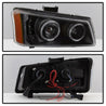 xTune Chevy Silverado 03-06 Projector Headlights 4pcs - LED Halo - Black PRO-JH-CSIL03-SET-BK SPYDER