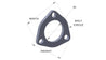 Vibrant 3-Bolt T304 SS Exhaust Flange (3.5in I.D.) Vibrant