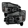 Spyder Nissan Titan 04-14/Armada 04-07 Projector Headlights LED Halo LED Smke PRO-YD-NTI04-HL-SM SPYDER