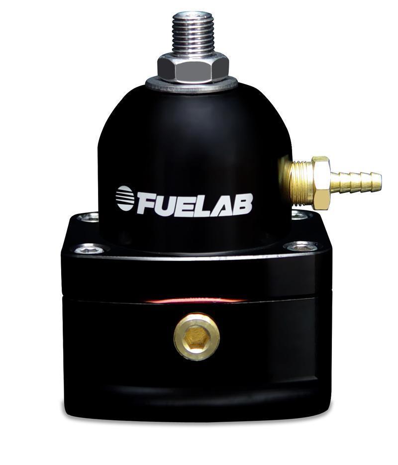 Fuelab 525 Carb Adjustable FPR In-Line 4-12 PSI (1) -6AN In (1) -6AN Return - Black Fuelab