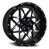 HD Off-Road Caliber Wheels | Gloss Black w Milled Spokes | JEEP® JK, JL, & JT HD Off-Road Wheels