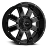 HD Off-Road 8-Point Wheels | Gloss Black Milled Edges HD Off-Road Wheels