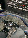 NRG Black Leather with Blue Stitch RST-012R-BL NRG Innovation