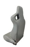 SPDZ1 Katana Seats Gray Leather with White Cross Stitch Reclinable SPDZ1