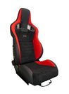 SPDZ1 T1R Seats Black & Red Leather/Black Suede SPDZ1