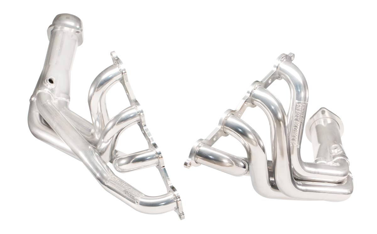 2005-2008 Chevrolet Corvette C6 LS2/LS3 6.0L/6.2L / 1 3/4" x 3" Longtube Headers with Jet Hot Classic Polish Coating and 3'' x 3'' Non Catted X-Pipe. Connects to 2 1/2" OEM Style Exhaust. Includes 3" x 2 1/2" Mid-Pipes. Jet Hot