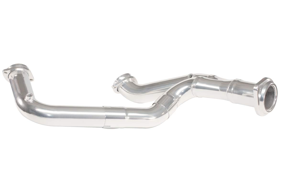 2009-2010 GM 1500 Series Truck and SUV
Silverado/Sierra/Tahoe/Yukon etc. 6.2L 
3" x OEM Outlet Off-Road (No Cats) Stainless Steel Y Pipe. Jet Hot